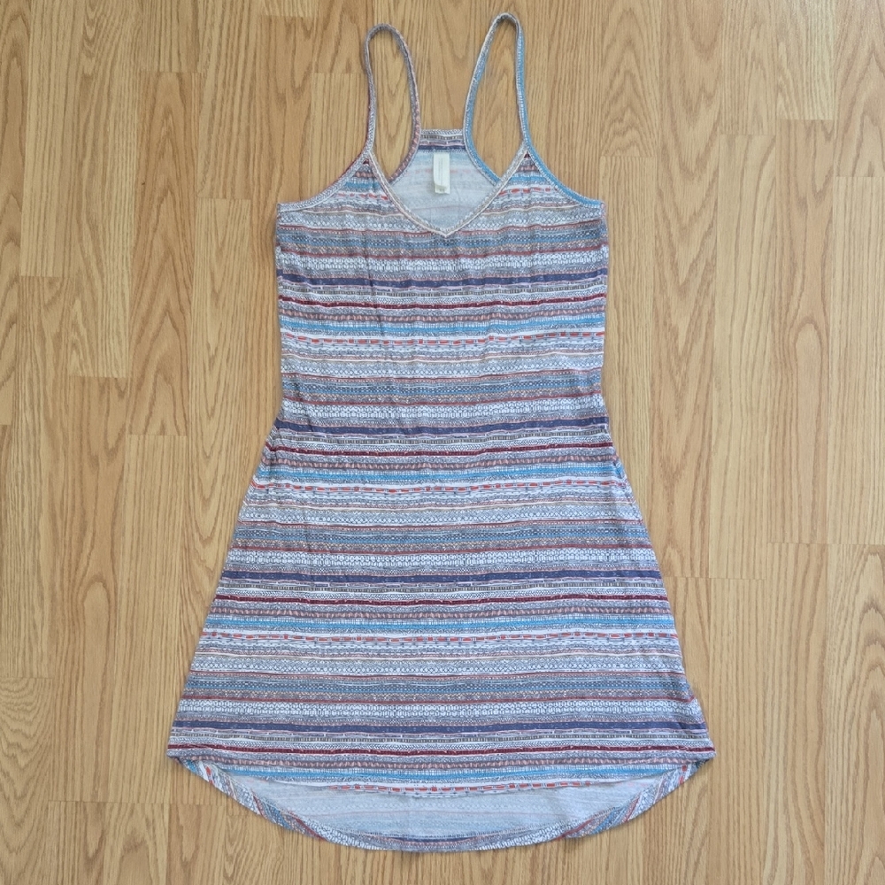 Racerback Dress With Multicolors And Patterns